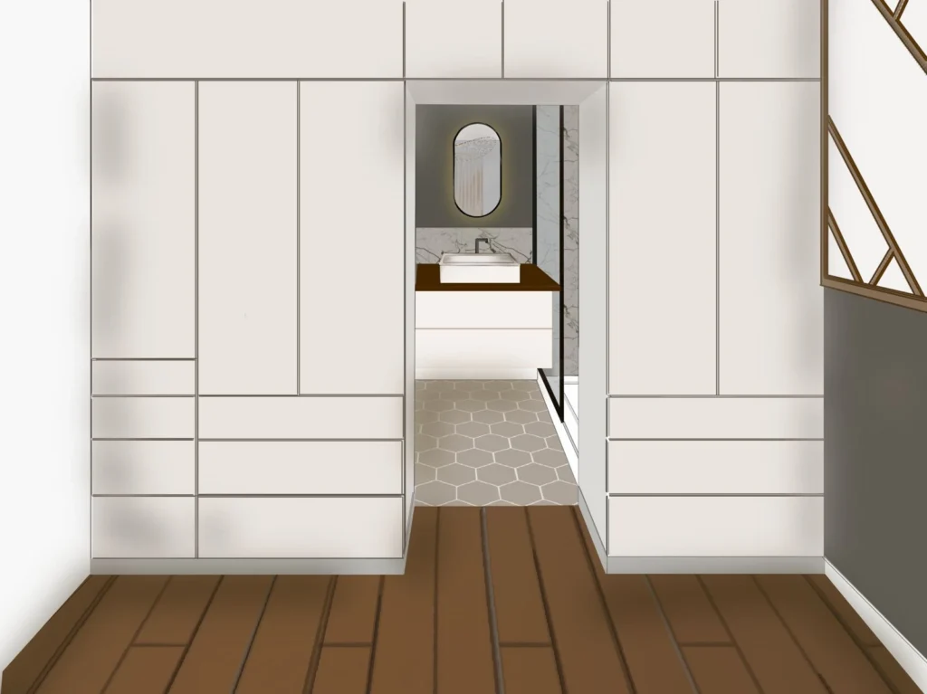 chambre et salle de bain